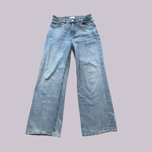 H&M Women’s Light Blue Wide Leg Jeans, Size 10
